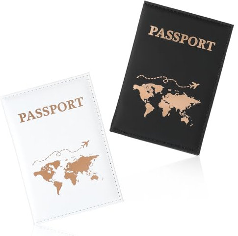 BOHUIZ 2 Stück Passport Hülle, Reisepass Cover Etui für Kreditkarten, Ausweis und Reisedokumente