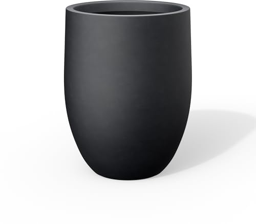 Kante Maceta, hormigón, Negro, 55 cm de Alto