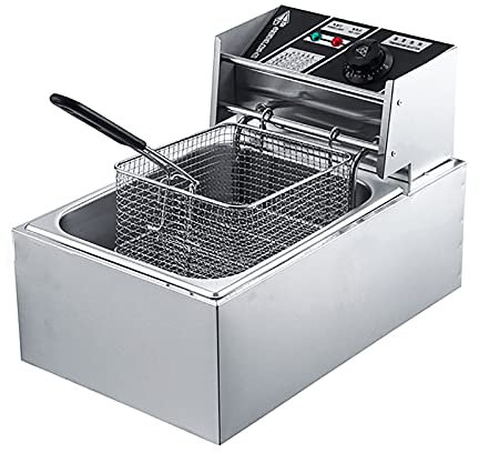 Friggitrice elettrica Professionale, con cestello, per Uso Commerciale e Domestico, 10L/20L