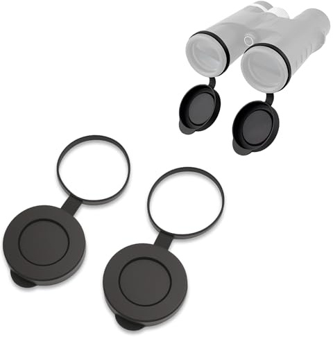 LICAEVEY Binokularlinsenabdeckung Objektive Objektivkappen Gummi -2 -Pack - Snug Fit Protective HD -Kappen für 61-64 Mm Monokulares Fernglaszubehör