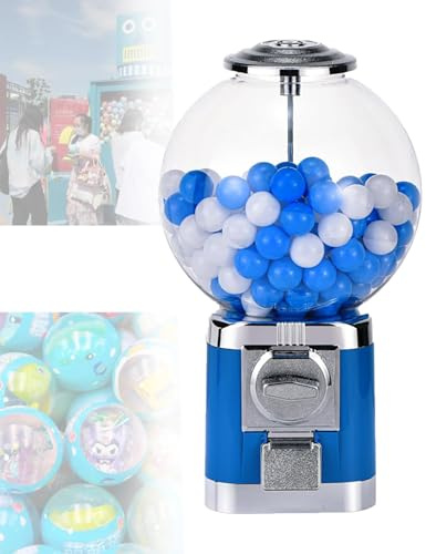 Distributeur de Chewing-Gums Professionnel, Distributeur de tirelires Classiques, Distributeur de Jouets en Capsules pour magasins de Jeux Blue