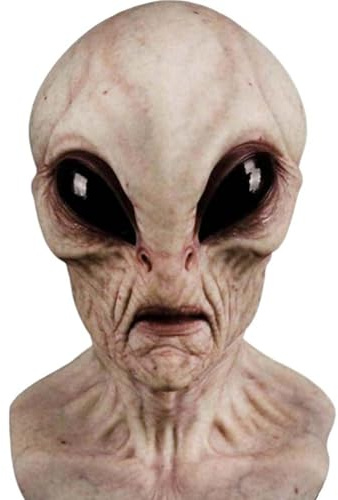 Pipihome Alien Mask Halloween, Scary Mask for Adults, Silicone Halloween Masks, Full Head Latex Horror Masks, Realistic Alien Costume for Carnival Costume Party
