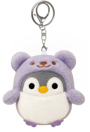 Sixinfeto Llavero de Pingüino de Peluche 10 cm, Adorno de Mochila, Regalo de Cumpleaños para Amigos