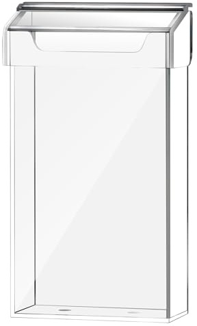 Zawinmay Prospektbox,Wetterfester Prospekthalter für den Außenbereich, Wandmontage, Literaturbox mit Deckel, aus klarem Acryl, zur Präsentation von Broschüren, Stadtplänen und Speisekarten