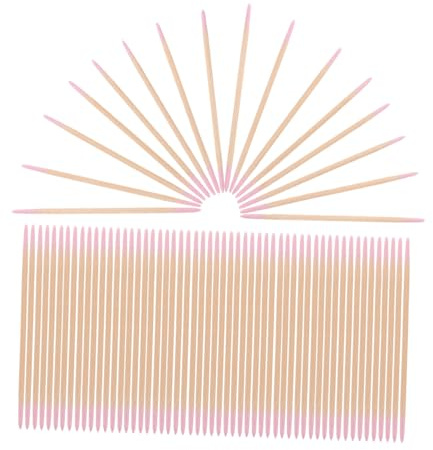 PACKOVE 1500stücke Holz-wattestäbchen mit Feiner Spitze Mikrobürsten-applikator für Make-up-entfernung Doppelseitige Wattestäbchen für Präzisions-arbeiten und Bastelprojekte