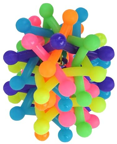 SHINEOFI 2stücke Kautrainingsspielzeug für Kleine Hunde Gummibälle für Welpen Beißspielzeug mit Integrierter Glocke Strapazierfähiges Hundespielzeug für Kauen und Spielen