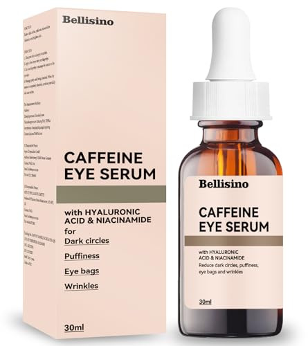 Sérum Contorno de Ojos con Ácido Hialurónico y Cafeína, Antiarrugas Hidratante para Hombres y Mujeres, Reducción de Ojeras y Bolsas, Cuidado Facial Diario (30ML)