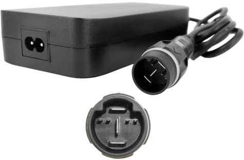 PowerSmart Cavo di ricarica 42V 4A Caricabatterie per batterie al litio da 36V Yamaha In-Tube con 630 Wh e 720 Wh