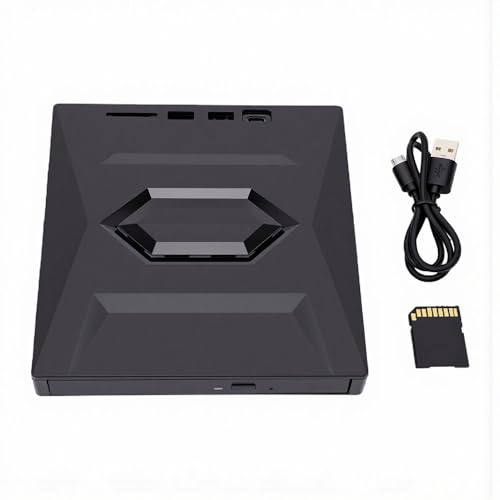 Jectse Extern Blu Ray-enhet USB 3.0 Typ C BD DVD CD-brännare med Dubbla Portar och Hubb för Bärbar Dator