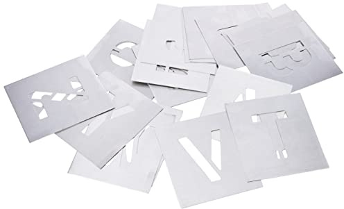 Set Of Zinc Stencils - Letters 2.in Wallet