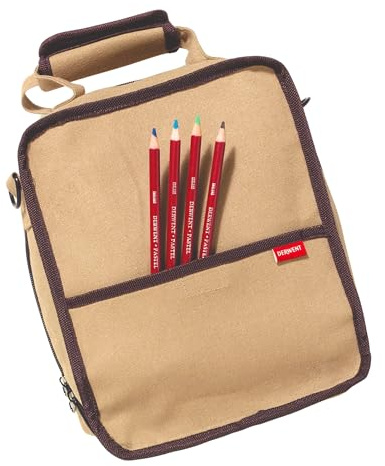 Derwent Carry-All Borsa in Tela, Capacità di 132 Matite più Accessori e Spazio per Blocco Schizzi, Manici e Tracolla Staccabile