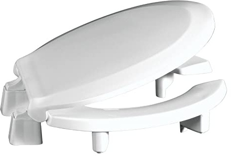 Centoco 3 inch Raised Toilet Seat for Seniors, Round, Open Front, White