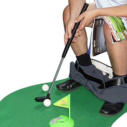 Juego de golf para el cuarto de baño, golf en el WC