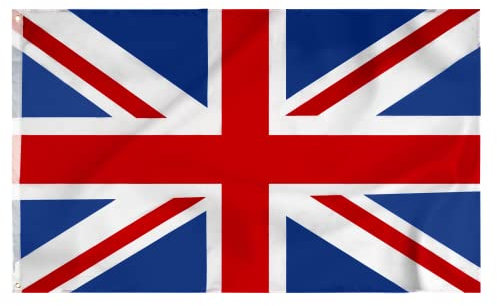 Storm&Lighthouse British Flag Union Jack Flag Great Britain UK Flags 5ft x 3ft with Eyelets Ideal for Outdoor and Indoor Use Patriotic Displays and Celebrations