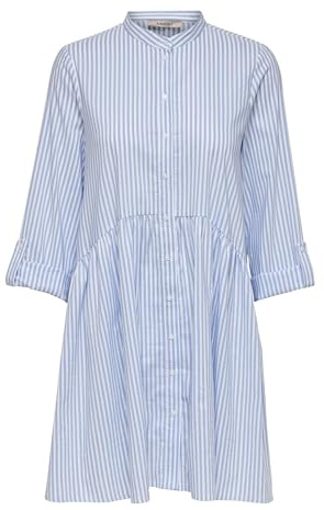 Only Donna Onlditte Life 3/4 Stripe Dress Noos Wvn Vestito Casual Not Applicable, Cloud Dancer, 42