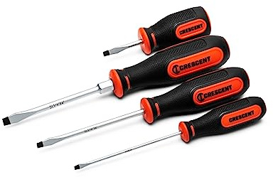 Crescent 4 Pc. Slotted Dual Material Screwdriver Set, Slotted - CSSET4PC