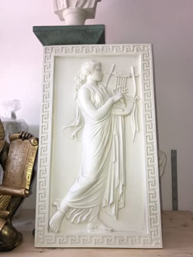 3D Relief Wandrelief Medusa Mäander Wandbild Bild Kopf Taler Griechische Antik Barock Stil Retro Vintage Rokoko zum Aufhängen Handbemalt