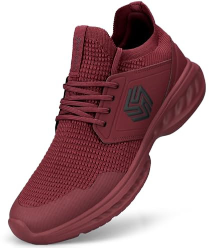 Giniros Zapatillas Mujer Zapatos Deportivas Mujer Zapatillas Running Deportivas Bambas Casual Tenis de Mujer Jogging Caminar Gimnasio Atlético Fitness Moda Sneakers Transpirable Deporte Borgoña 39
