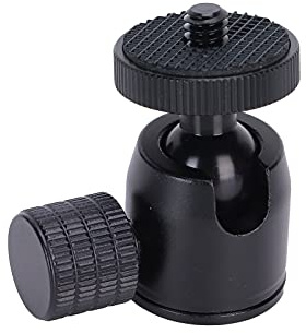 Stativ Kugelkopf mit Blitzschuh-Adapter 1/4 Zoll Schraube für DSLR-Kamera Ringlicht Einbeinstativ Stativzubehör Schwarzer Ball