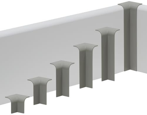 REESE Innenecke Edelstahl für Sockelleisten | 18 x 40 mm | passgenau | Profil München | Verbinder für Leisten | einfache Montage ohne Bohren