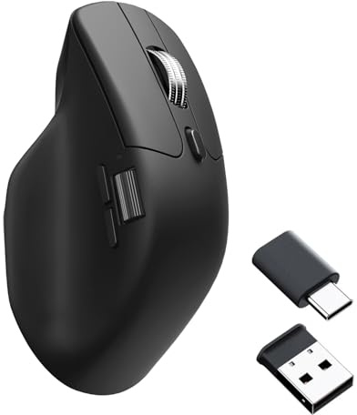Keychron M6 Souris Optique de Jeu sans Fil, tri-Mode 2,4 GHz/Bluetooth 5.1/Filaire, capteur PixArt 3395, 26 000 DPI, Bouton Macro Ergonomique léger programmable pour Windows PC/Mac – Noir