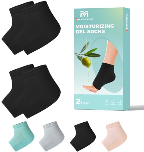 Migliore Wear Moisturising Socks for Cracked Heel, Gel Socks for Women Men