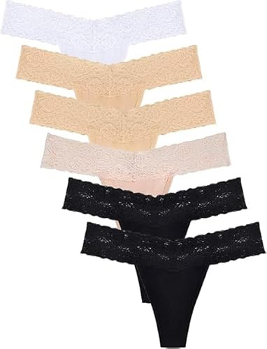Evolyline stringtrosor & tangas för kvinnor bomull string damer tangas damer sexig tanga set tanga spets tanga bomull damer för kvinnor trosor damer tanga spets string damer underkläder flerpack