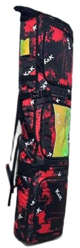 LCQSYE Snowboard Bag Skitasche für Transport mit Rollen, gepolsterte Snowboard-Tragetasche, Snowboard-Tasche Skitasche(Red)
