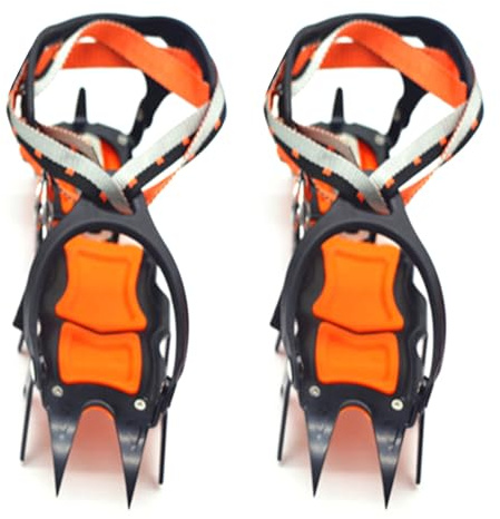 Fcnjsao 12-Zahn Steigeisen Zum Eisklettern Steigeisen Schnee Skid Spikes Winter Überschuhe Clip Steigeisen Für Bergsteigen Freien