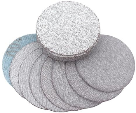 Lot de 100 disques abrasifs Auto-agrippants de 50 mm, Grain 60 à 1 200, pour Le ponçage des métaux et des Voitures, Grain 80, 100 pièces de 50 mm