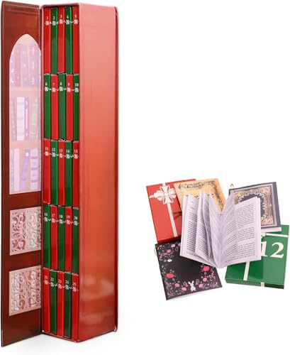 2025 Mini Ornament Advent, Books Lovers Advent Calendar with 24 Book Gift, Christmas Books Countdown Calendar, Holiday Decorations, English text