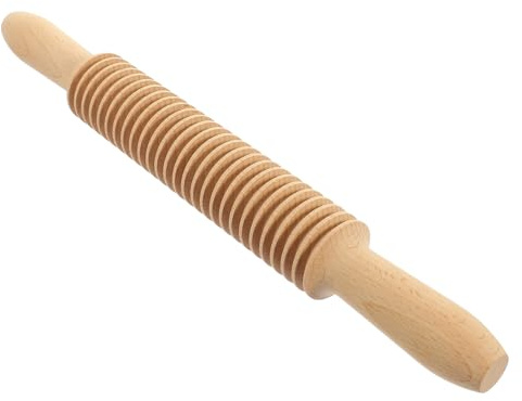 Rodillo Pieza de Madera Multifunción para Enrejado de Fideos 1 | Agarre Cómodo, Acabado Liso, Esquinas Redondeadas, para Masa de Fideos y Utensilios de Horneado