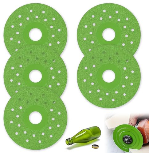 Oiieco 5 dischi abrasivi da 100 mm, ultra sottili, multi pori, piatti, dischi da taglio per marmo, porcellana, vetro, piastrelle di ceramica, lama diamantata, lama per sega a disco ultra sottile
