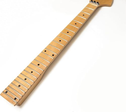 E-Gitarrenhals aus Ahornholz, 24 Bünde, für Fender ST Style, 64,8 cm Mensur, große Kopfplatte, glänzendes Finish, Griffbrett aus Ahorn