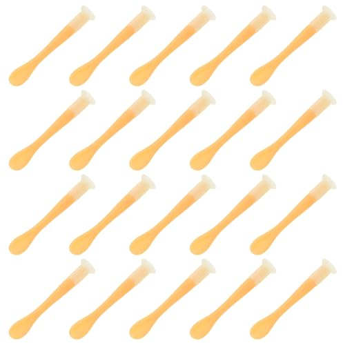 minkissy Lot de 20 Outils de Succion pour Lentilles de Contact, Tiges D’insertion Jaunes Portables, Applicateurs sans Contact pour Retrait et Pose Sécurisés, Accessoires Compacts