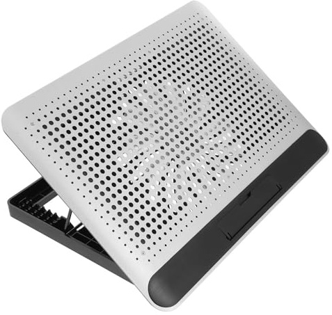 DOITOOL Celebración Verano Ventilador Portátil Gaming y Soporte Laptop Diseñado en Aleación de Aluminio para Enfriador de Computadora Portátil Silencioso y Ergonómico