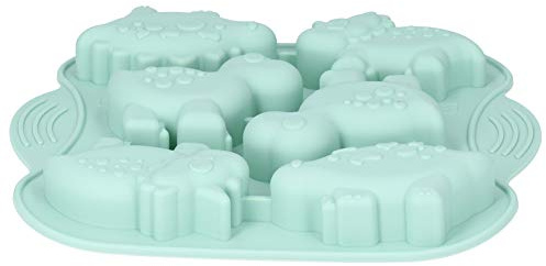 Pissente 6 Cavity Silikonkakform Djurformad Dessertform 8,7 X 7,6 X 1,0 Tum Nonstick Frigör Jämn Uppvärmning för Chokladpudding Muffinsbakning Kök Hembruk