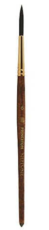 Princeton Artist Brush, Pinsel für Wasserfarben, Serie 4750, Borsten aus synthetischen Eichhörnchenhaaren, Script, Size 6 Script