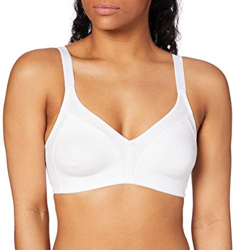 Selene, Reggiseno Donna in Cotone Traspirante, Senza Ferretto e Imbottitura, Collezione Blanca, Colore Bianco, Taglia 6C