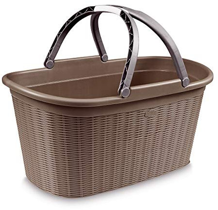 Stefanplast Elegance 3863300 Panier, Plastique, Taupe, 38 x 58 x 28 cm