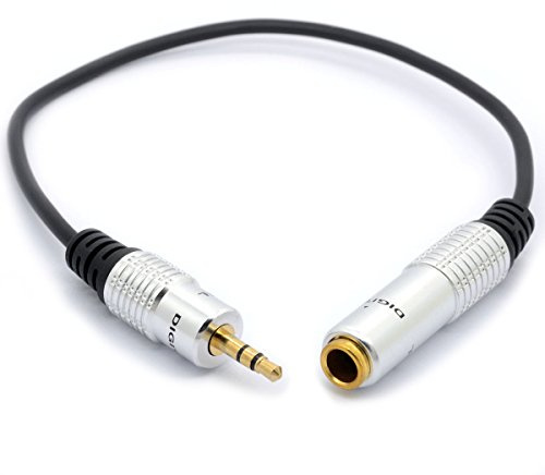 CentBest 30 cm adaptateur stéréo 6.35 mâle 3,5 mm vers câble femelle TRS 1/10,2 cm mâle vers 1/20,3 cm femelle Jack Prise casque Cordon d'extension pour micros