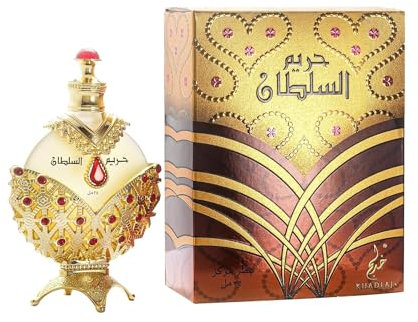 KHADLAJ Hareem Sultan Gold Eau de Parfum 35 mL – Fragancia sofisticada y duradera, con notas orientales y florales, ideal para quienes buscan una esencia distintiva y elegante.