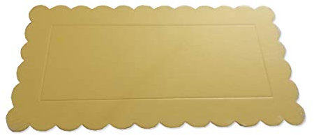SWP Vassoio Sottotorta Rettangolare in Cartone Premium a due lati 10pz 6005