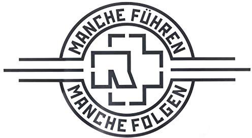 Rammstein Autoaufkleber ”Manche Führen Manche Folgen” schwarz, Offizielles Band Merchandise (aussenklebend) 69 x 38cm Heckscheibe