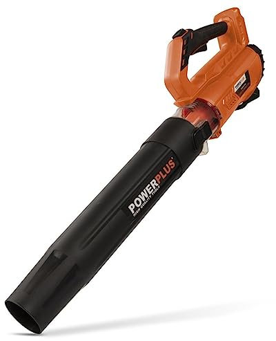 Powerplus POWEBG7521-20 V - Soffiatore per foglie a batteria, velocità massima dell'aria 145 km/h, attrezzi da giardino, senza batteria e caricatore