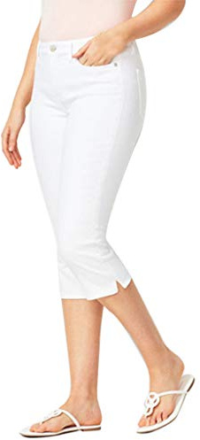 Capri - Pantalones vaqueros elásticos para mujer, cintura alta, pantalones cortos, pantalones vaqueros elásticos, pantalones pirata