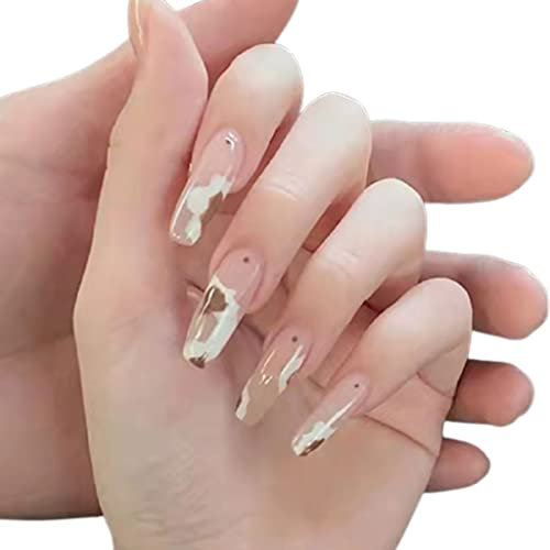 YYDS Fake nails 3 Sets Autumn Winter Artificail Nails Finished Product Fake Nail Press-on Nails Removable Press on nails (Color : A)