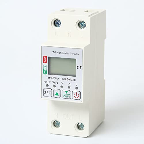 SPORTARC WiFi Smart for Energy Monitor Switch Meter, Remote Control with Smart Life/Tuya App, Current Voltage Amperage Power Meter