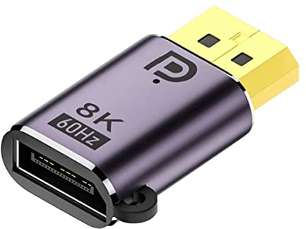chenyang Adaptador DisplayPort 1.4 DisplayPort DP macho a DP hembra 8K 60Hz adaptador