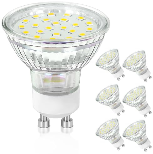 CRIRY GU10 Dimmable Track Lighting LED Bulbs 40W Equivalent, 5W 5000K Bright Daylight White, LED Bulb Replacement for Recessed, 400LM, 6 Packs